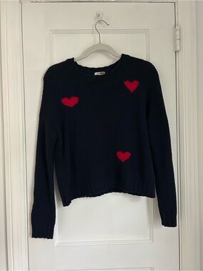 Rails Navy Red Wool Crewneck Marissa Sweater Size M